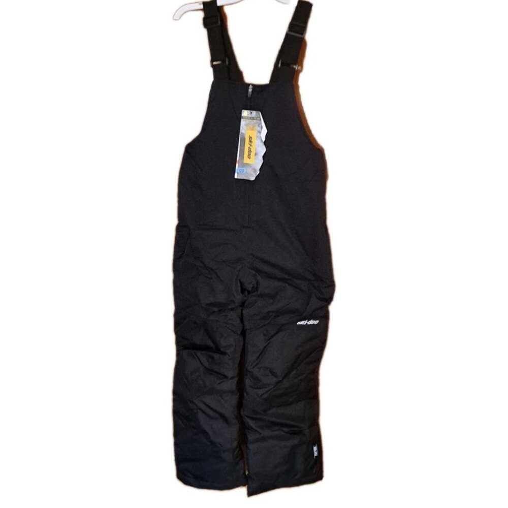 Ski-Doo Team‎ Kids Youth Snow Pants Bibs Black Size 5 Snowmobiling Overalls